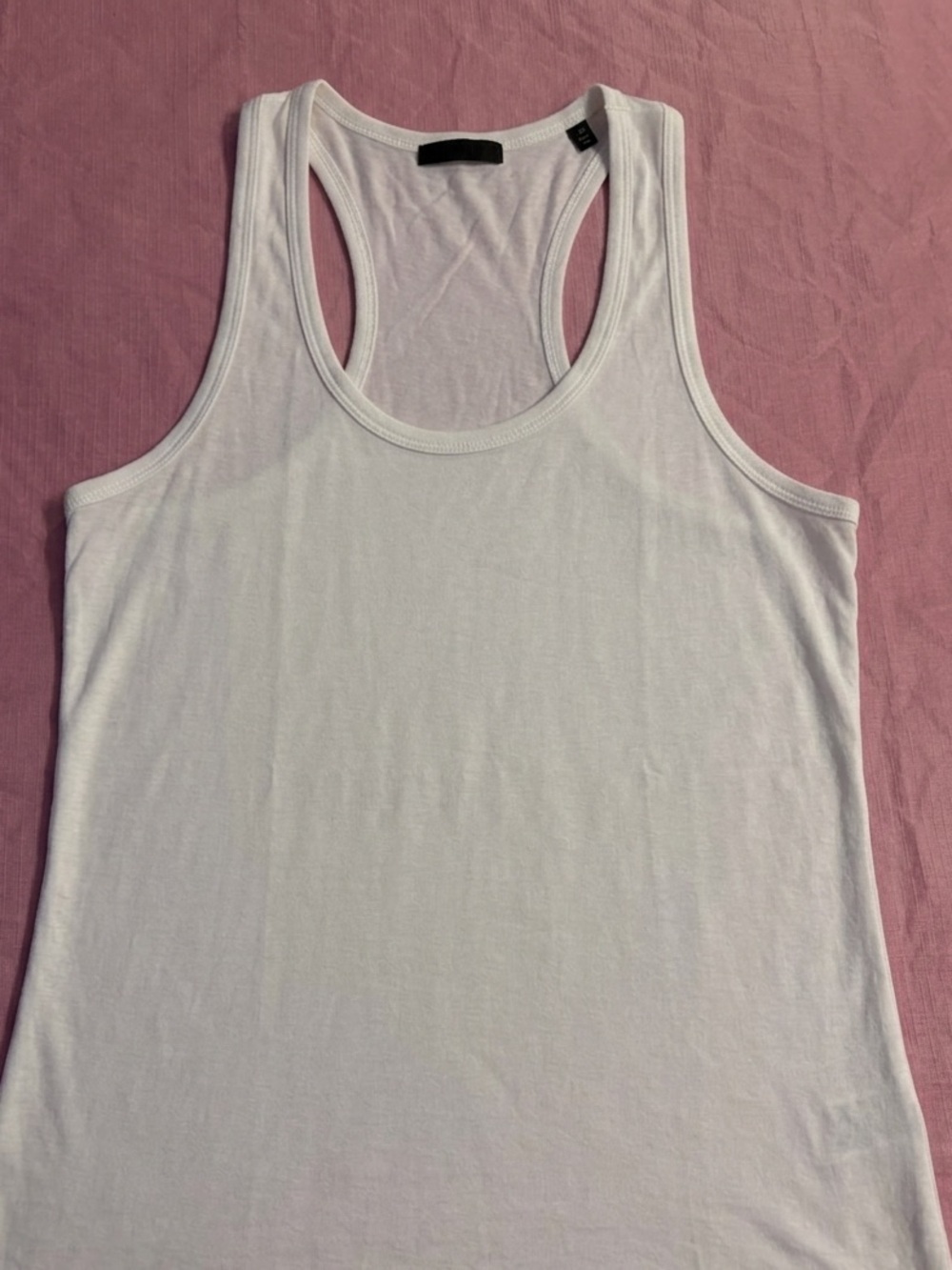 ATM Anthony Thomas Melillo White thin Racerback Tank size small